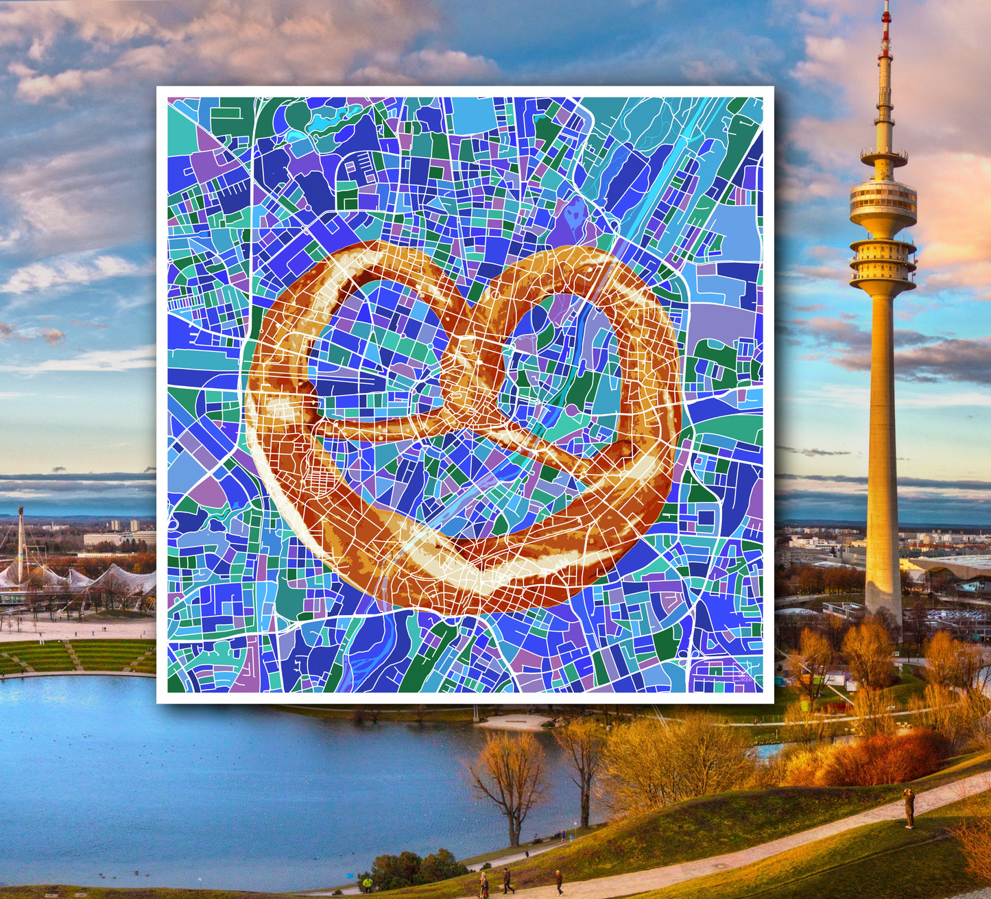 Karte München Breze | Fine Art Print
