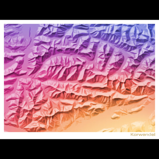 Reliefkarte Karwendel Spektrum | Fine Art Print