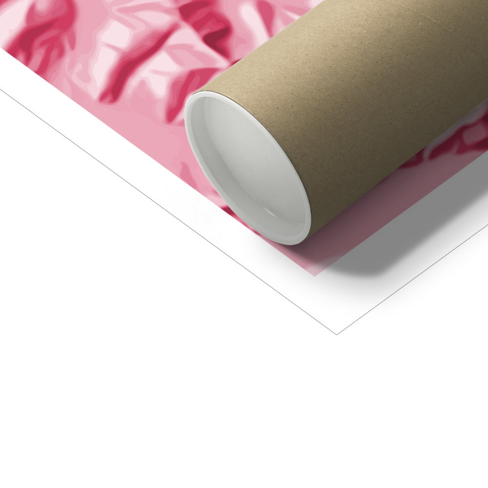 Reliefkarte Karwendel Magenta | Fine Art Print