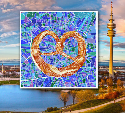 Karte München Breze | Fine Art Print