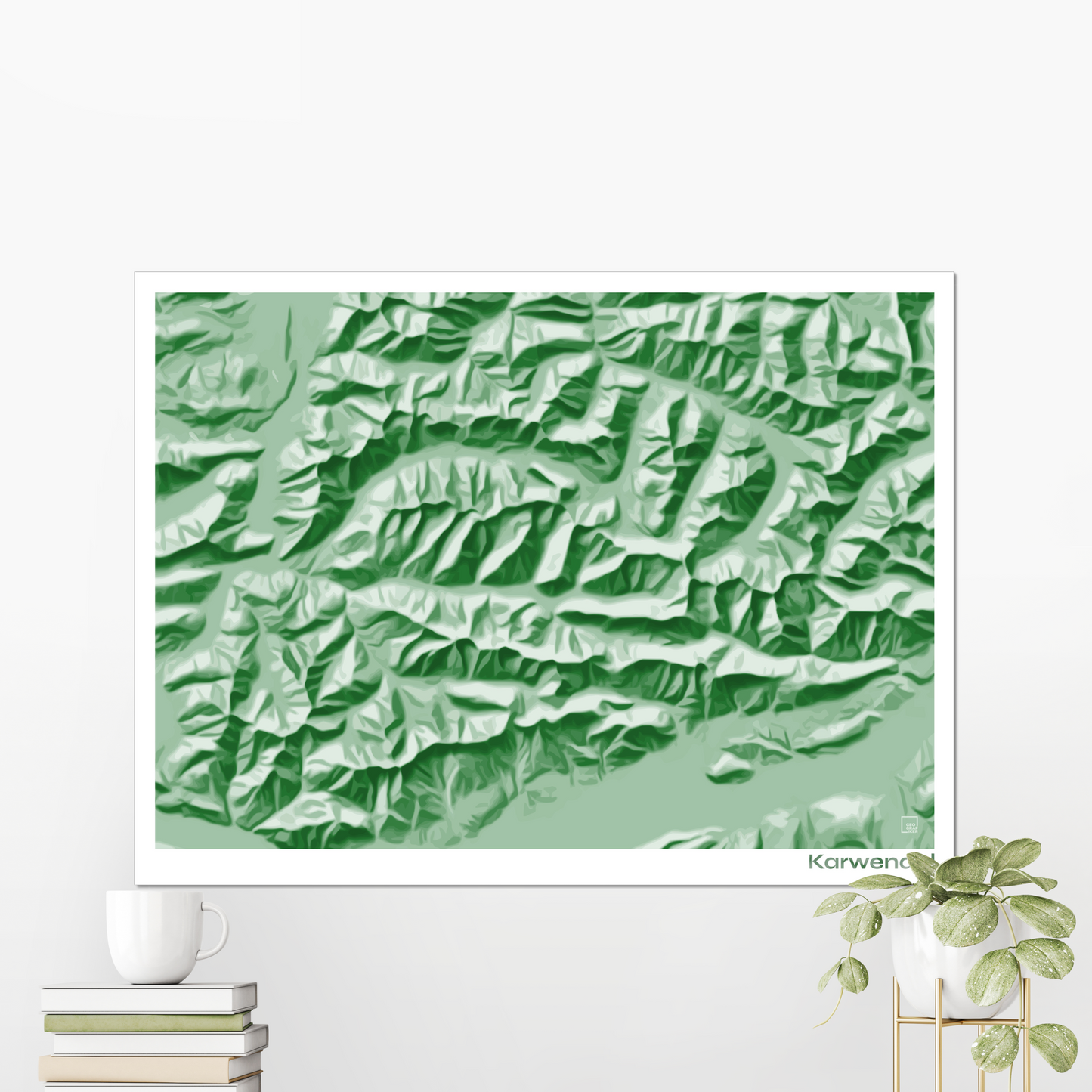 Reliefkarte Karwendel Grün | Fine Art Print