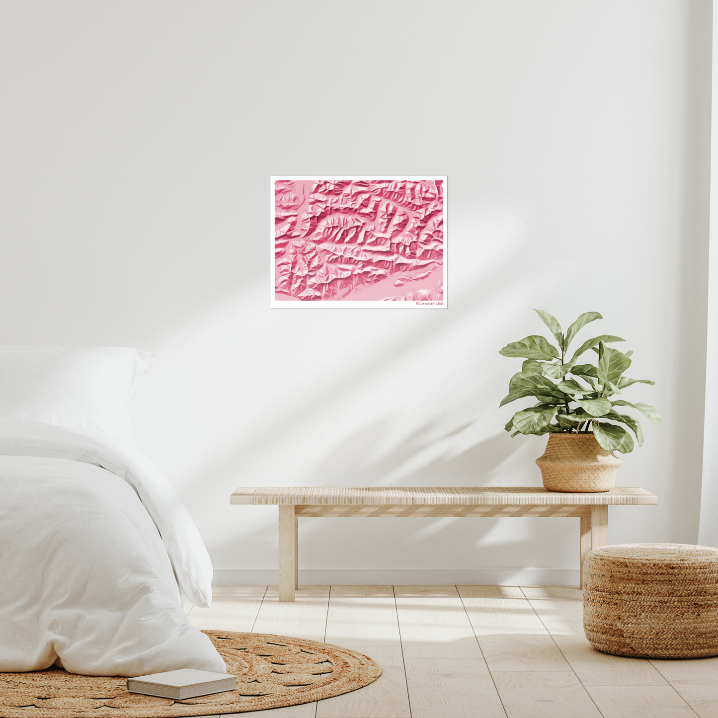 Reliefkarte Karwendel Magenta | Fine Art Print