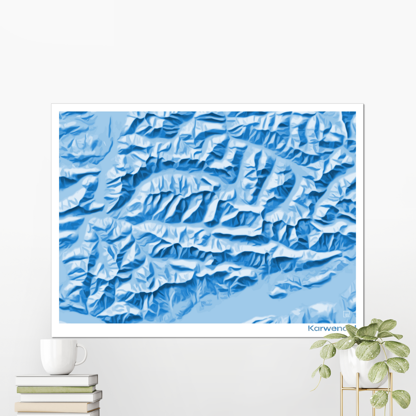 Reliefkarte Karwendel Blau | Fine Art Print