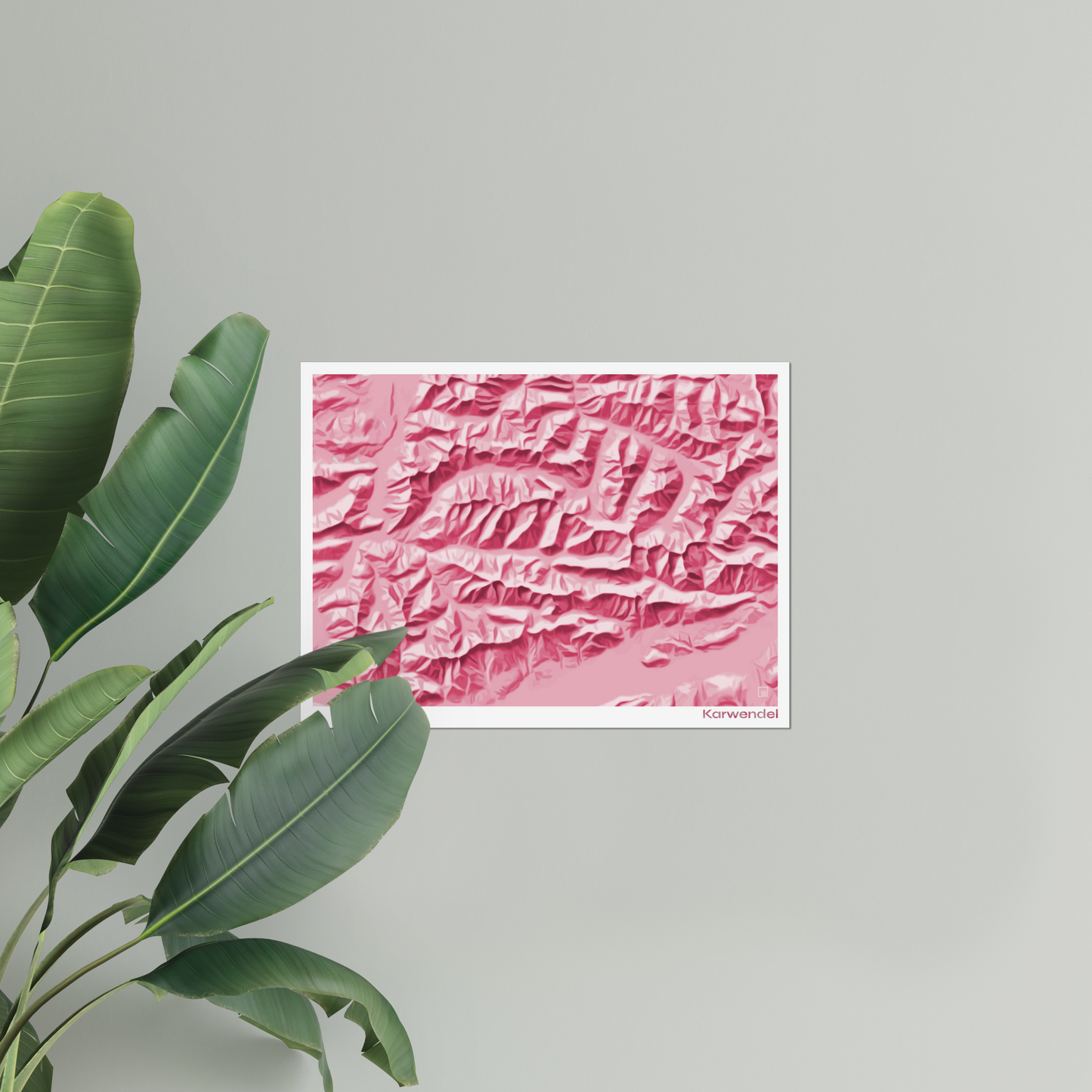 Reliefkarte Karwendel Magenta | Fine Art Print