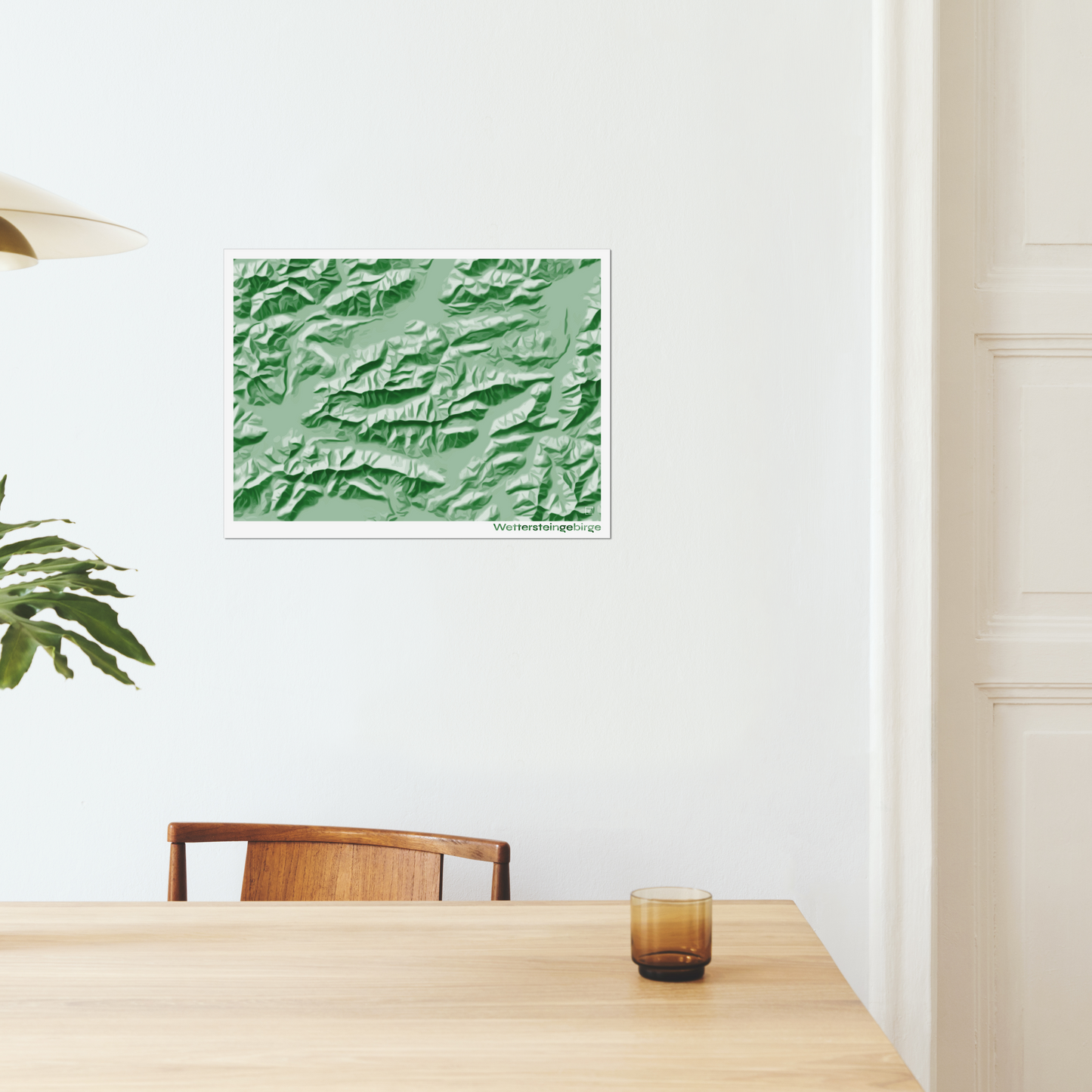 Reliefkarte Wettersteingebirge Grün | Fine Art Print