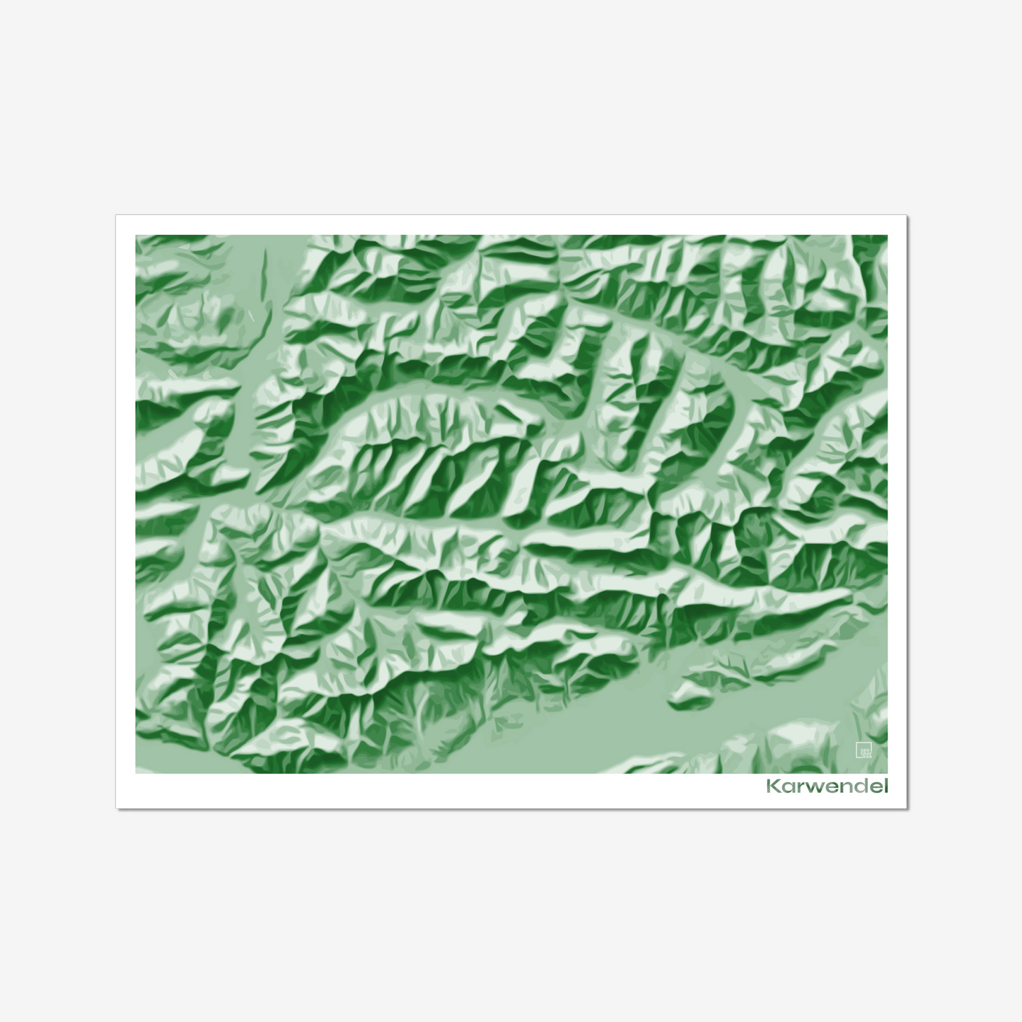 Reliefkarte Karwendel Grün | Fine Art Print