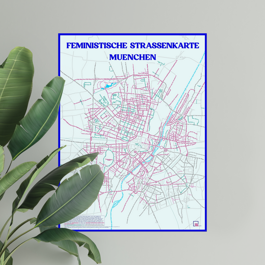 Feministische Straßenkarte München hell | Fine Art Print
